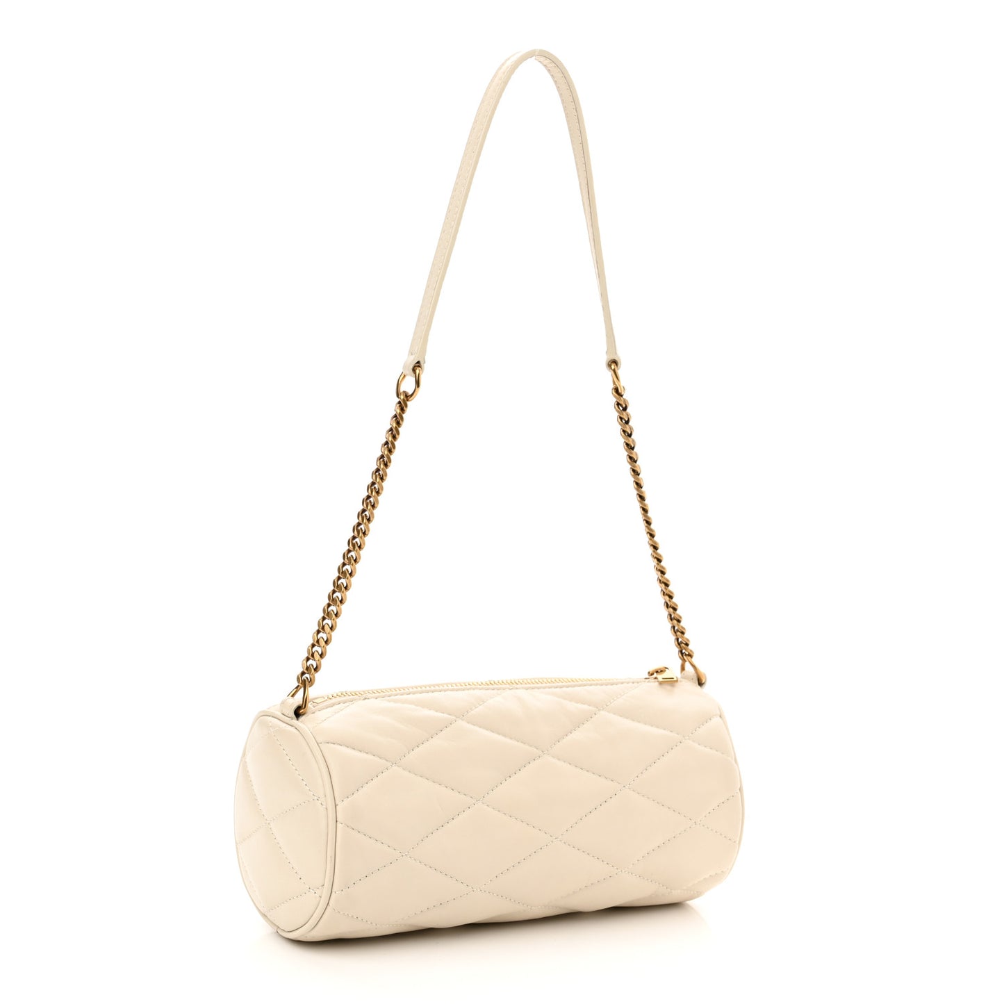 Lambskin Monogram Mini Sade Tube Bag Crema Soft