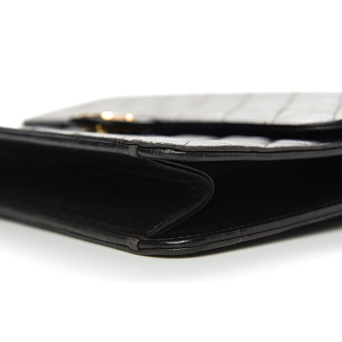 Lambskin Quilted Medium Single Flap Black