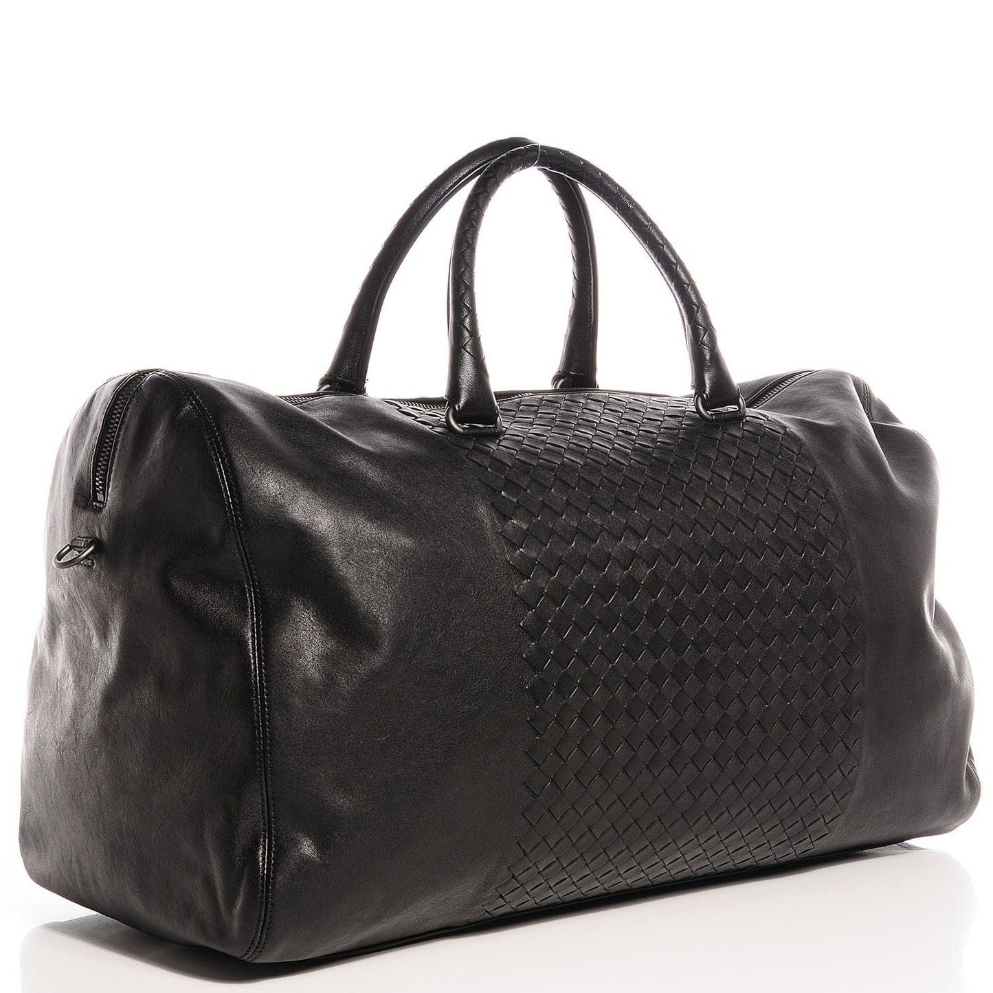 Washed Nappa Intrecciato Medium Duffel Nero Black