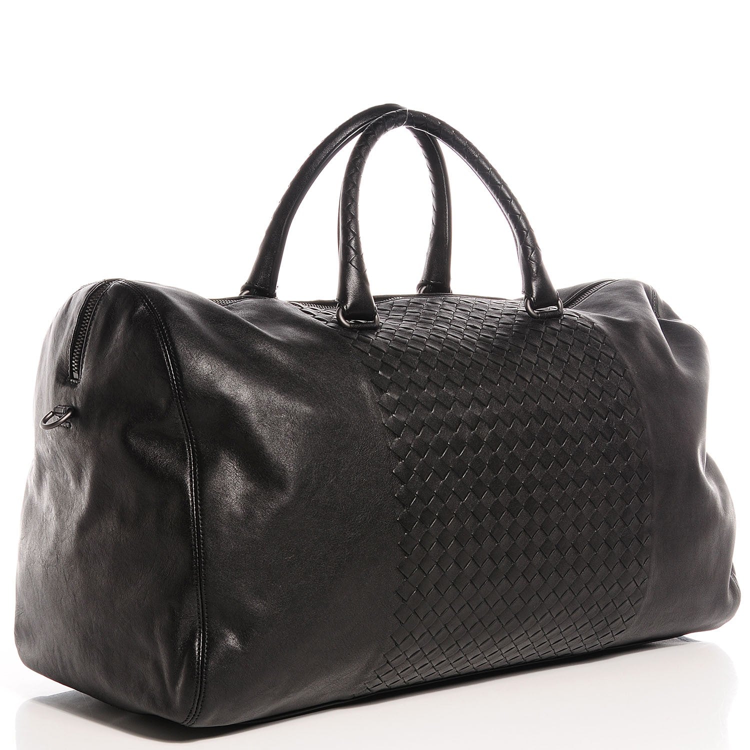 Bottega Veneta Washed Nappa Intrecciato Medium Duffel Nero Black 3 of 8