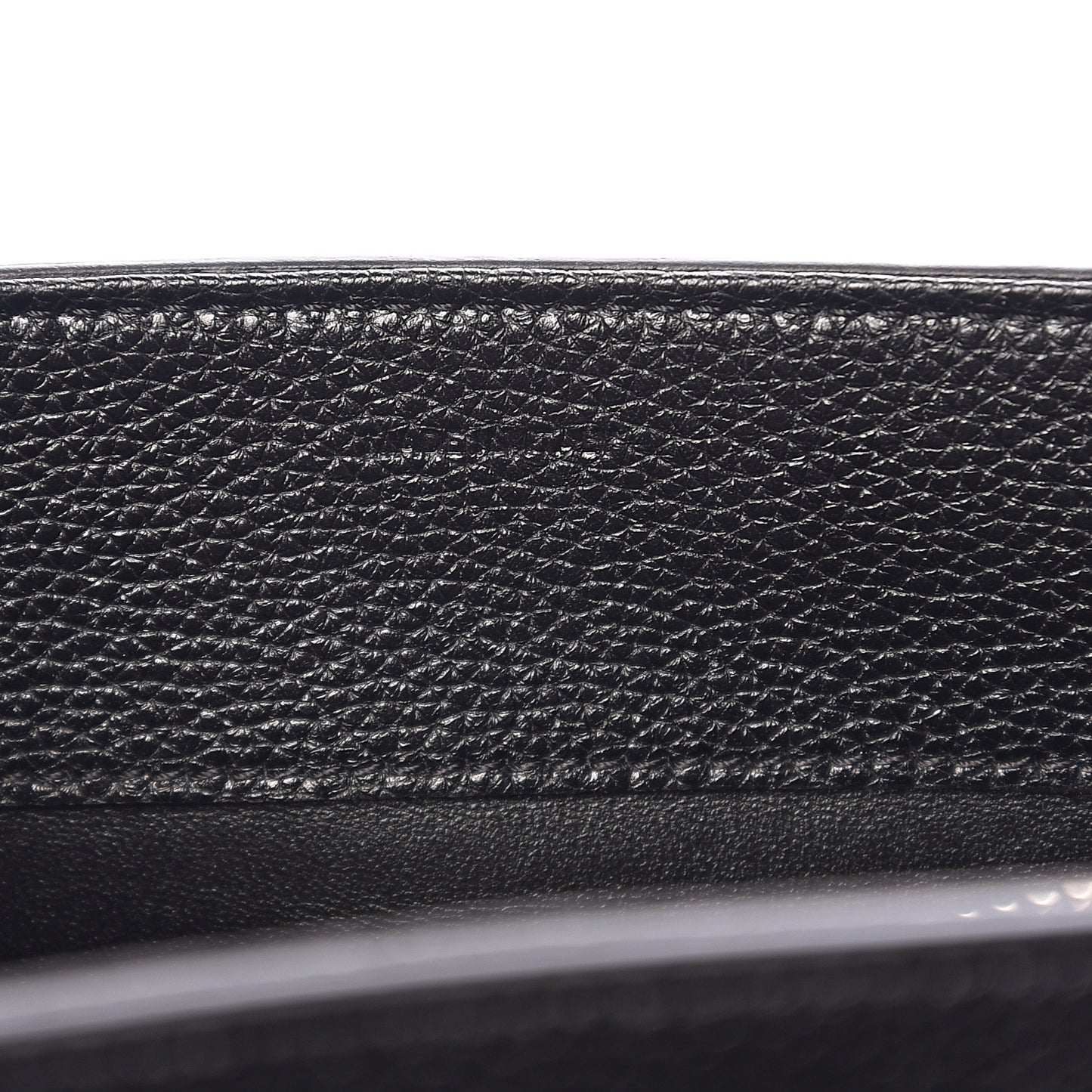 Grained Calfskin Small 16 Top Handle Bag Black