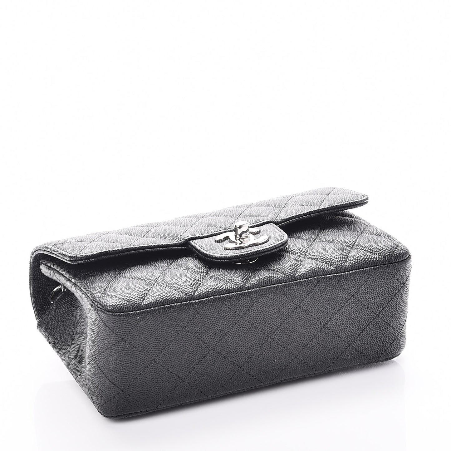 Caviar Quilted Mini Rectangular Flap Black