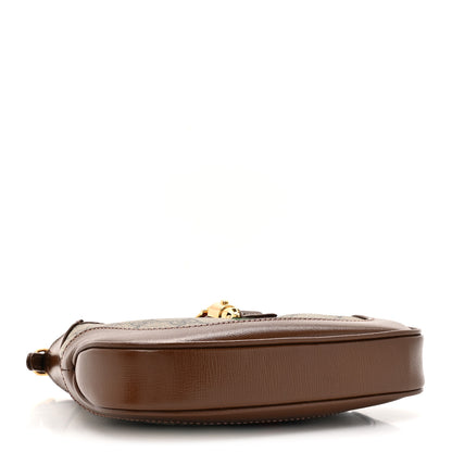 Gucci GG Supreme Monogram Azalea Calfskin Web Mini Jackie 1961 Hobo Beige Ebony Brown Sugar 4 of 10