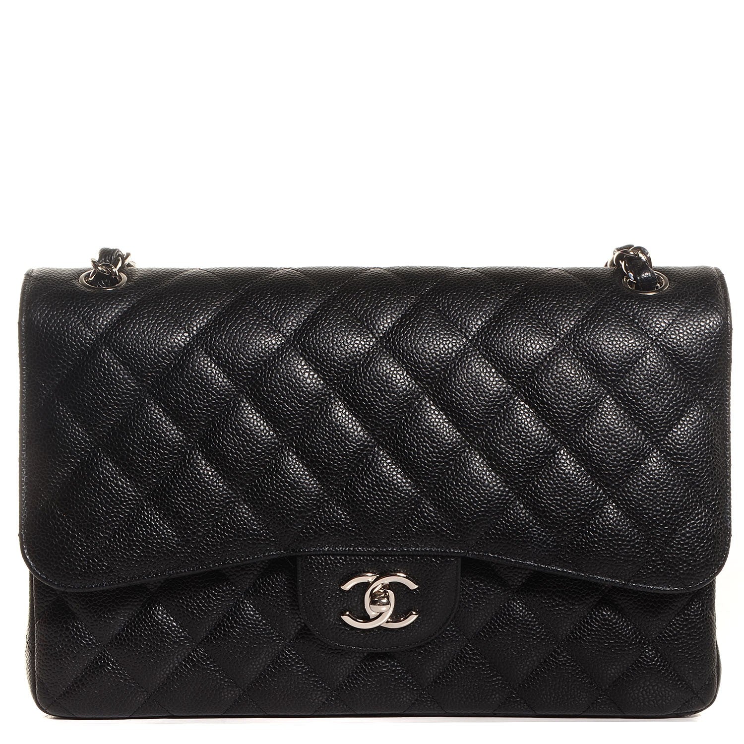 Chanel Caviar Quilted Jumbo Double Flap Black 1 of 8