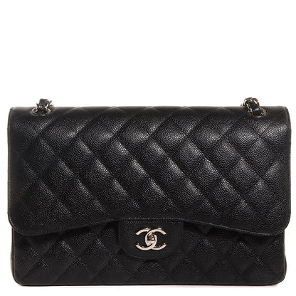Chanel Caviar Quilted Jumbo Double Flap Black 1 of 8