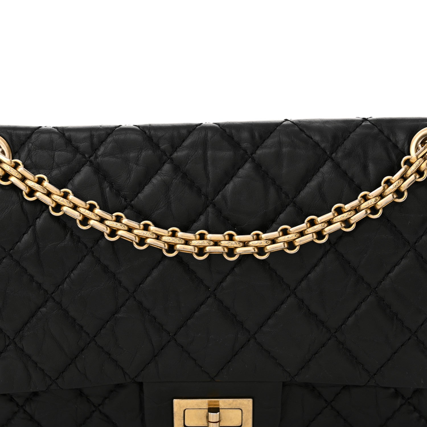 Chanel Aged Calfskin Quilted 2.55 Reissue 225 Flap Black 8 of 12