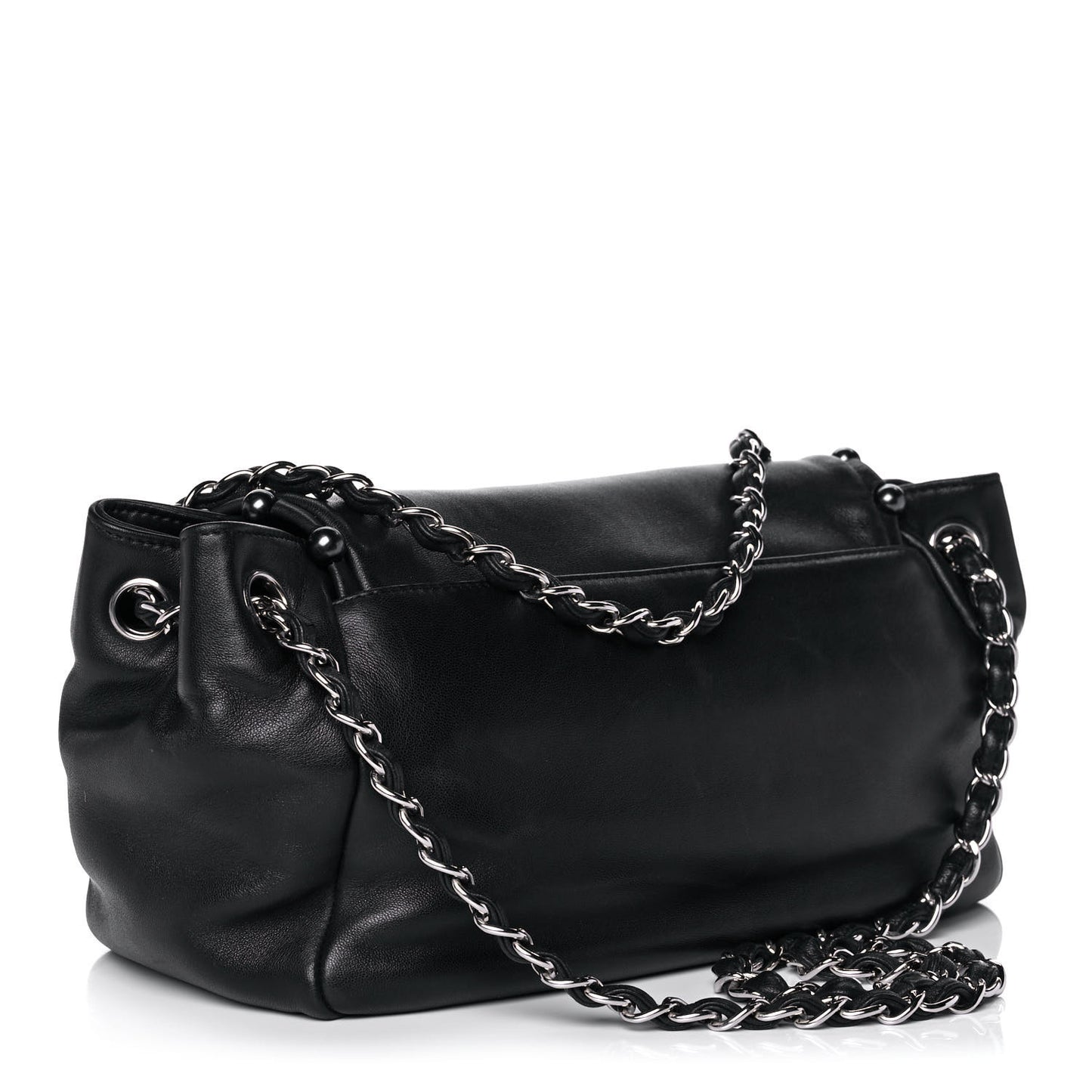 Lambskin Pearl Obsession Flap Black