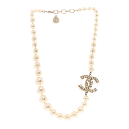 Chanel Pearl CC 100th Anniversary Necklace Light Gold 3 of 6