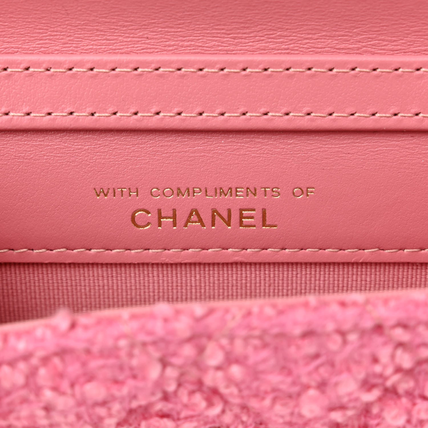 Chanel Tweed Quilted Flap Chain Waist Bag Pink 8 of 13