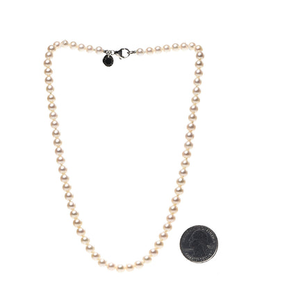 Tiffany Sterling Silver Freshwater Pearl 5-6mm Ziegfeld Necklace 3 of 6