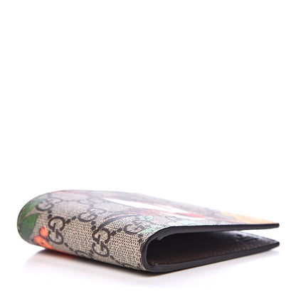 Gucci GG Supreme Monogram Tian Bi-Fold Wallet Beige Multicolor New Acero 4 of 7