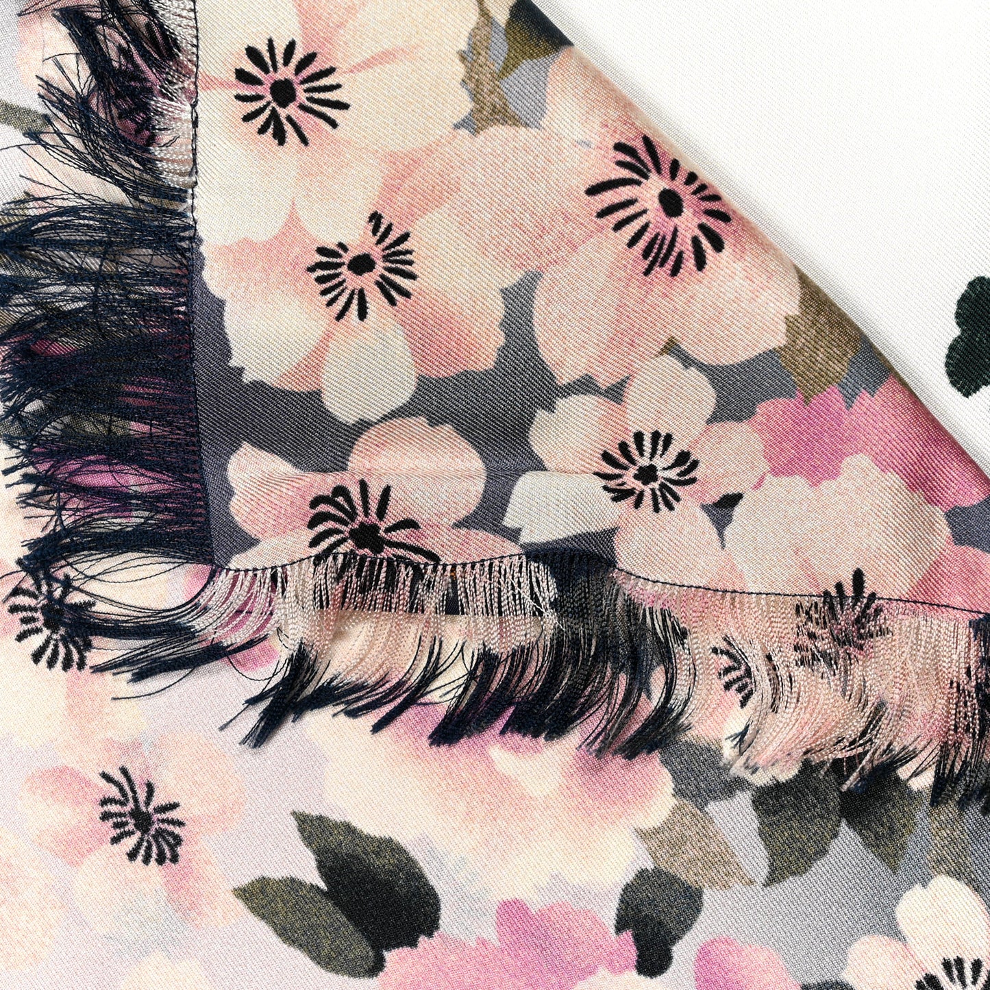 Silk Voyage Au Japon Square Scarf 70 Black