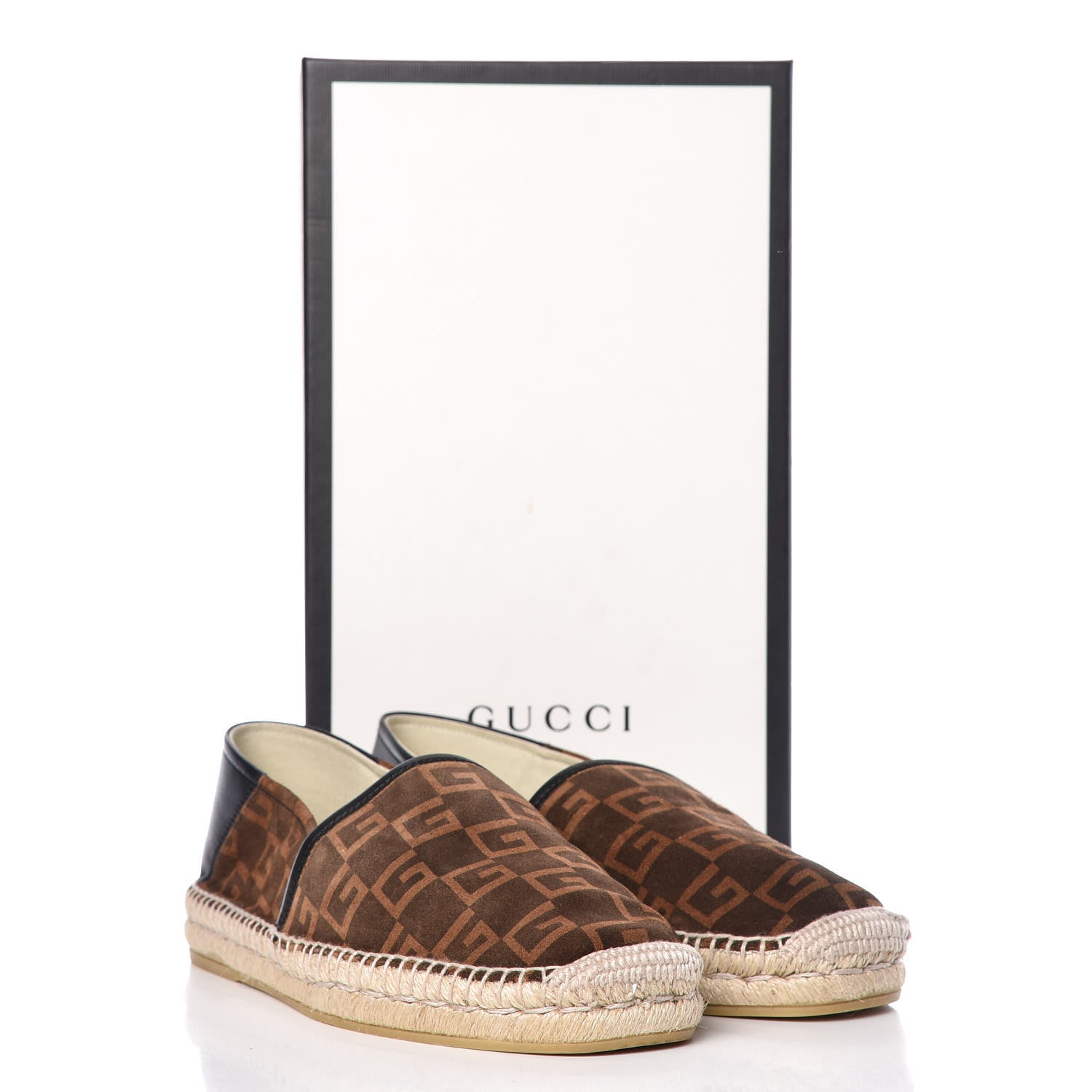 Gucci Suede Square G Mens Espadrilles 8 Sigaro 10 of 10