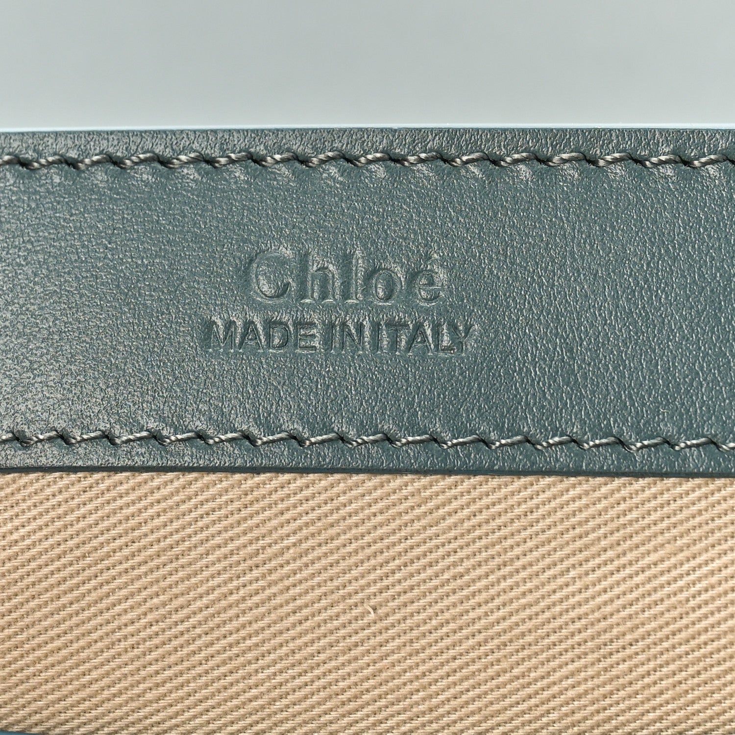Chloe Calfskin Suede C Clutch With Chain Cloudy Blue 6 of 8