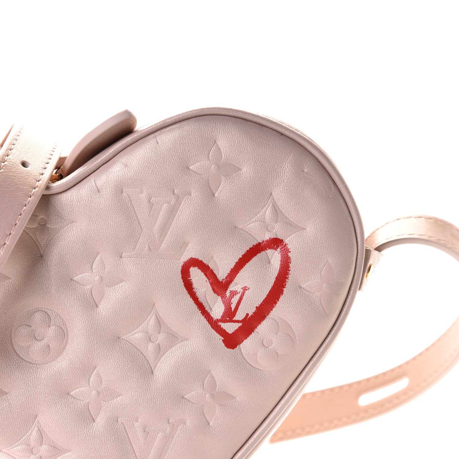 Louis Vuitton Lambskin Embossed Monogram Fall In Love Sac Coeur Light Pink 6 of 8