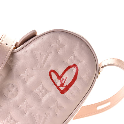 Louis Vuitton Lambskin Embossed Monogram Fall In Love Sac Coeur Light Pink 6 of 8