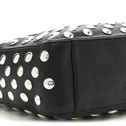 Khaite Pebbled Sport Calfskin Studded Elena Black 8 of 9