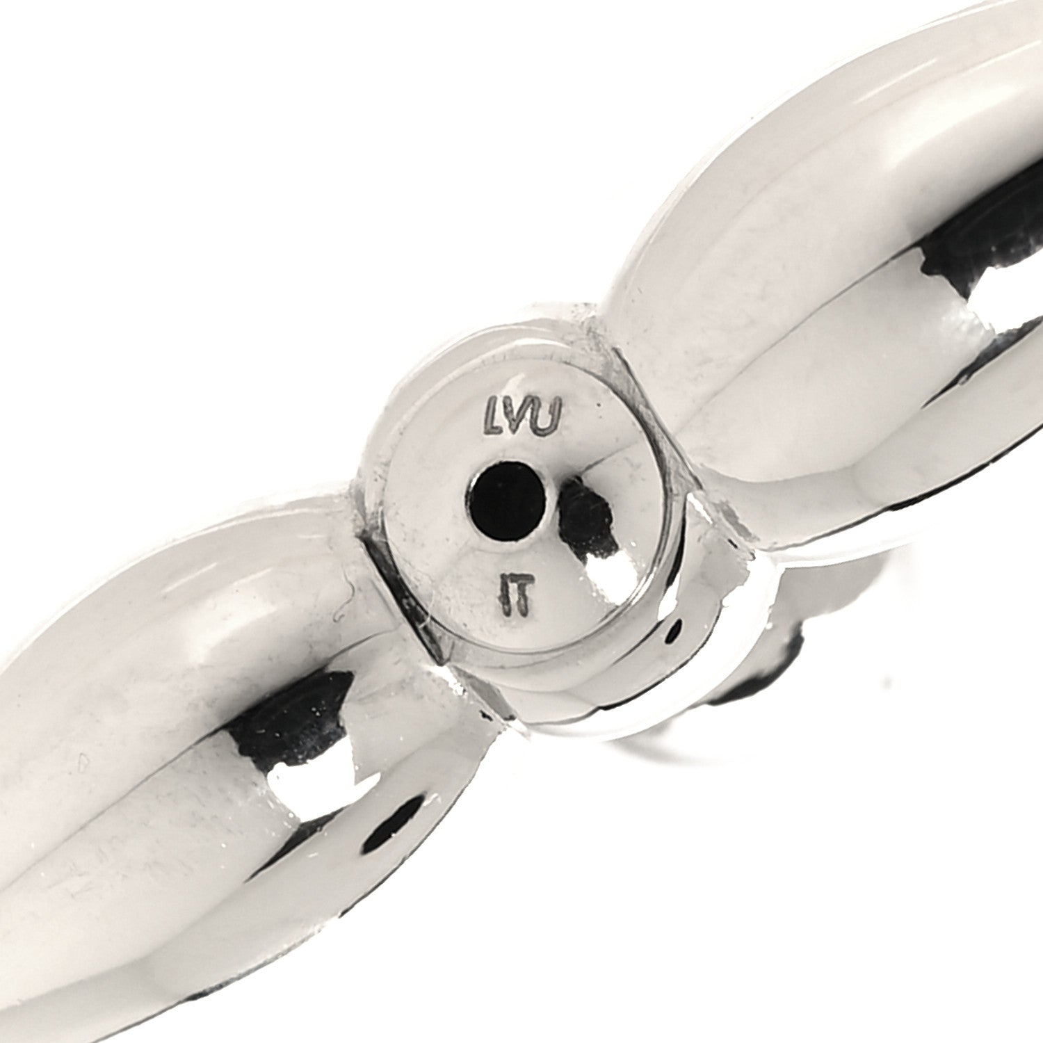 Louis Vuitton Metal Louisette Earrings Silver Gold 4 of 4