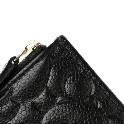 Chanel Caviar Camellia Embossed Classic Flat Wallet Pouch Black 9 of 12