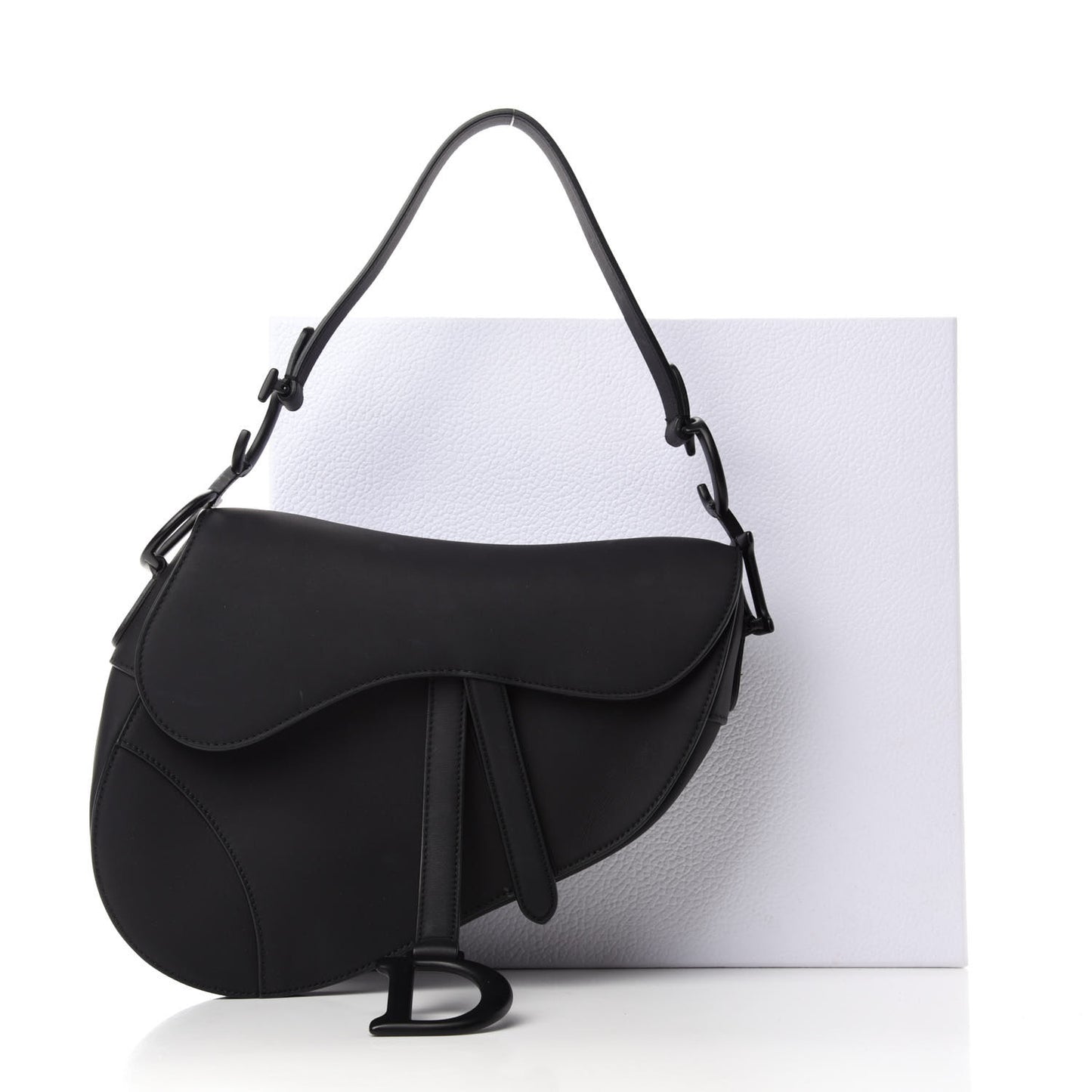 Ultra Matte Calfskin Saddle Bag Black