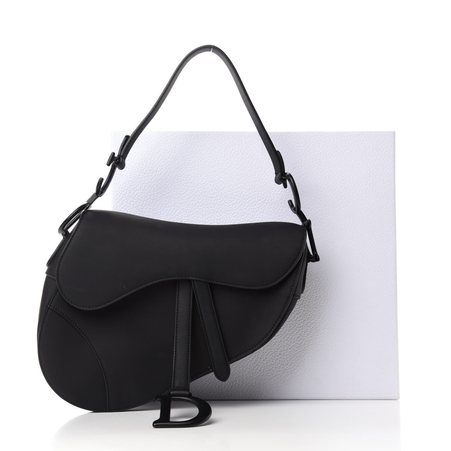 Christian Dior Ultra Matte Calfskin Saddle Bag Black 14 of 14