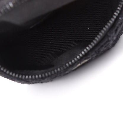 Chanel Tweed Lambskin Quilted Arm Coin Purse Black 4 of 7