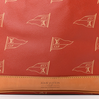 Louis Vuitton Canvas Americas Cup 1995 Saint Tropez Drawstring Bag Red 9 of 11