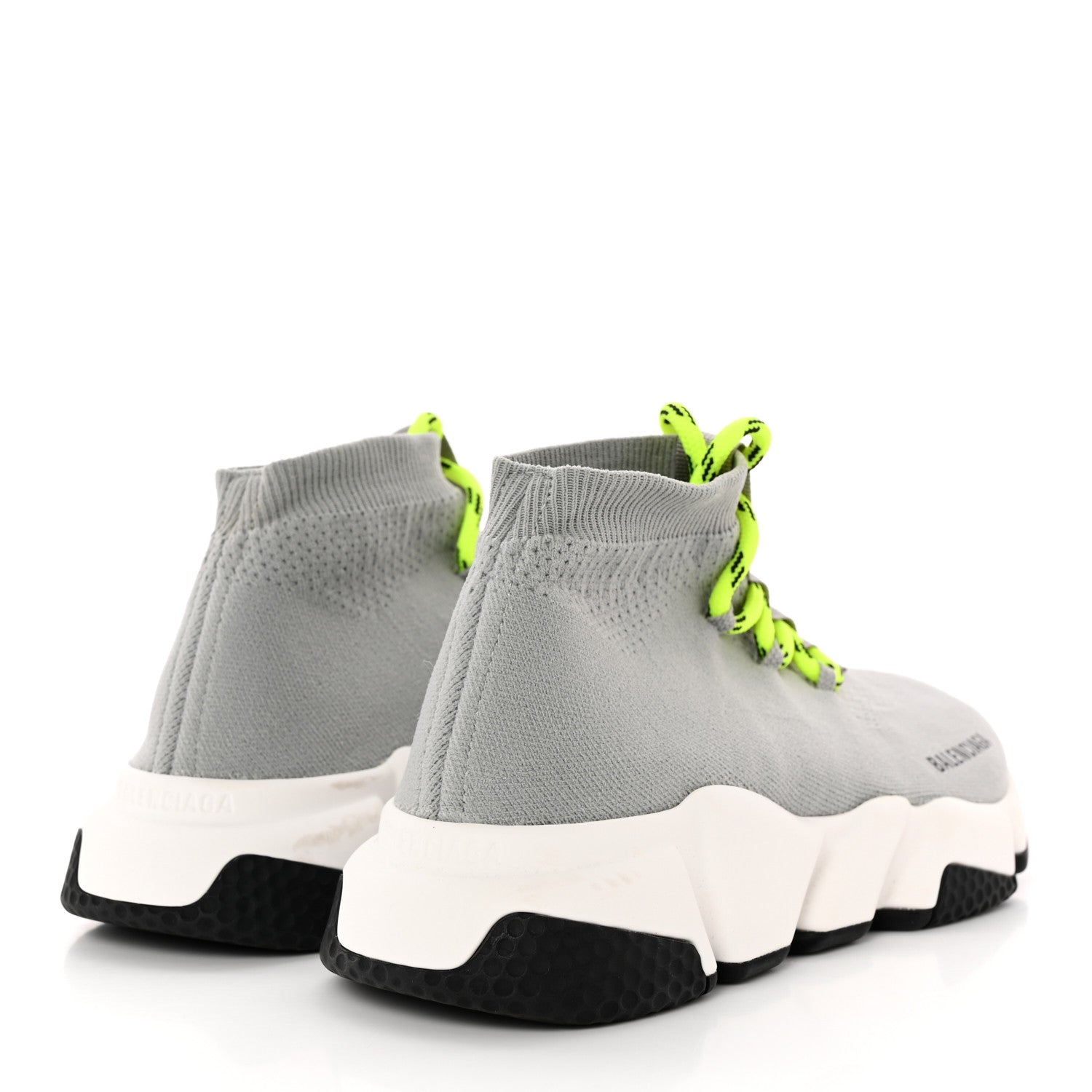 Balenciaga Sweatshirt Knit Womens Speed Lace Up Sneakers 37 Gris 4 of 11