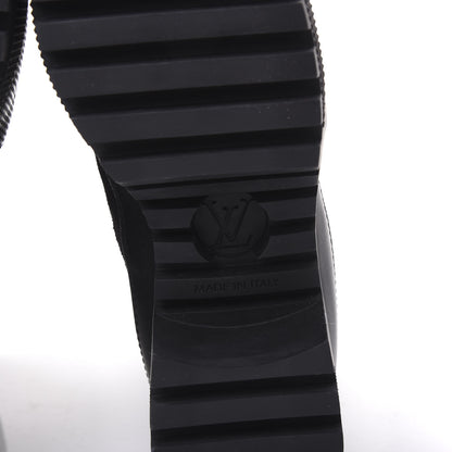 Louis Vuitton Suede Calfskin Monogram LV Black Heart Laureate Platform Desert Boots 37 Black 6 of 8