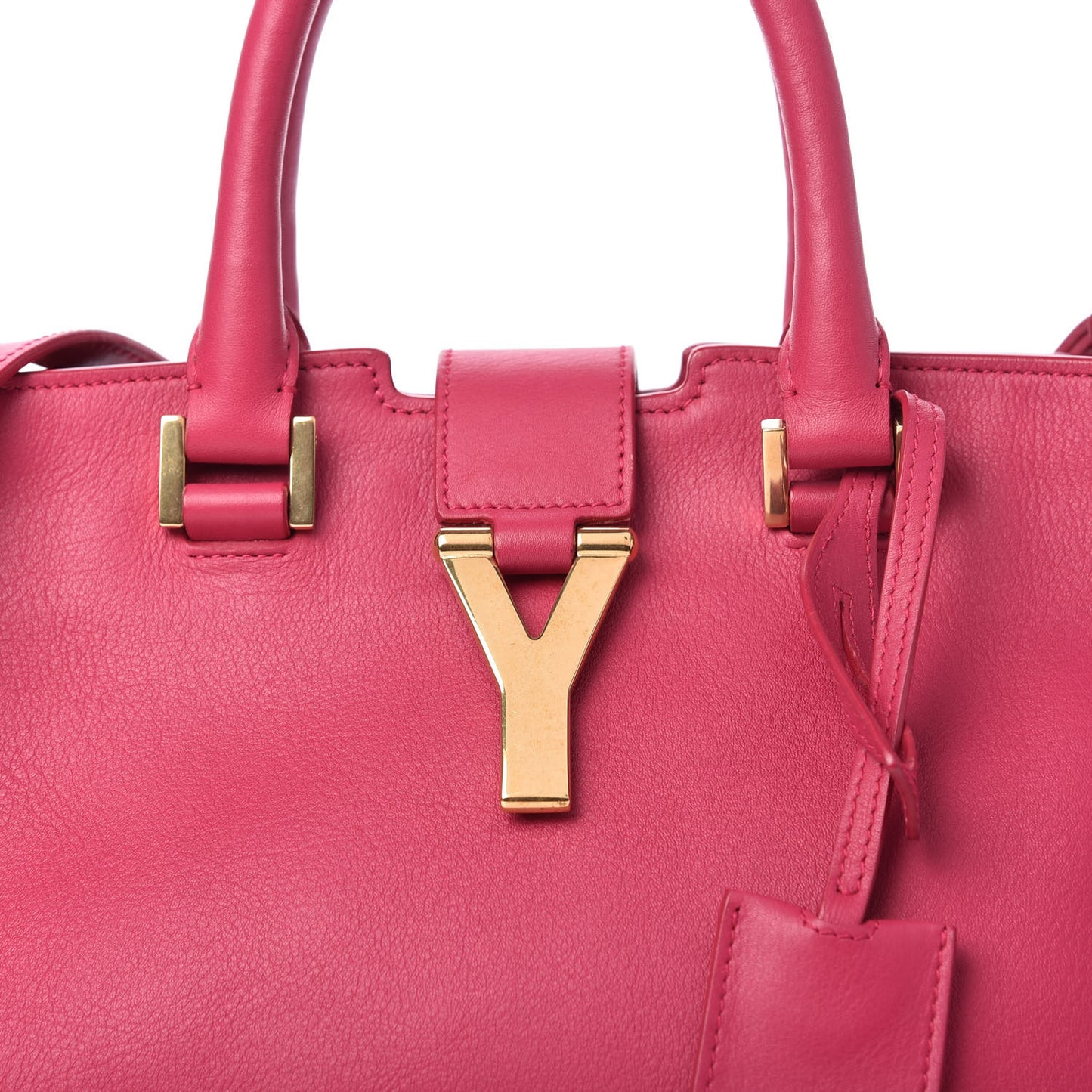 Calfskin Small Classic Y Cabas Fuchsia