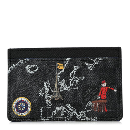 Louis Vuitton Damier Graphite World Map Porte Cartes Simple 1 of 7