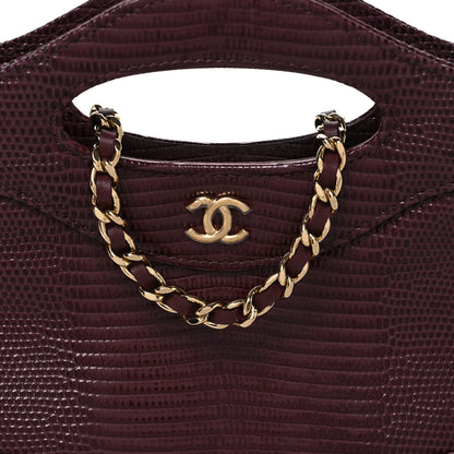 Chanel Lizard Embossed Calfskin Quilted Nano 31 Shopping Bag Burgundy 8 of 11