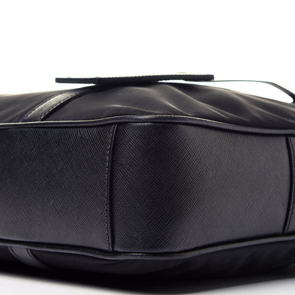 Prada Tessuto Nylon Saffiano Metal Triangle Logo Work Bag Black 11 of 11