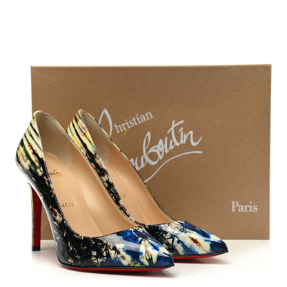 Christian Louboutin Patent Print Pigalle Follies 100 Pumps 37 Blue 8 of 8