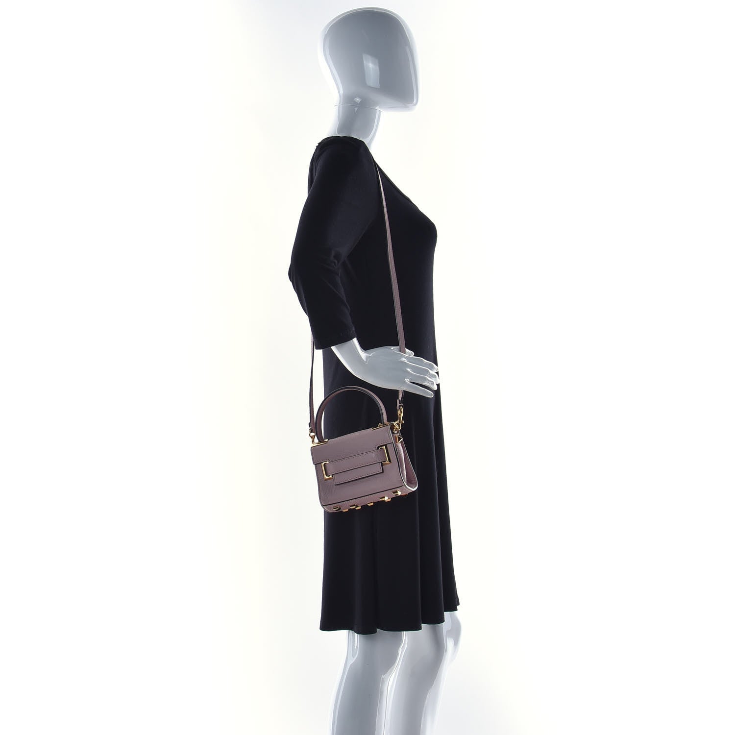 Valentino Garavani Grained Calfskin Mini My Rockstud Frame Bag Poudre 3 of 20