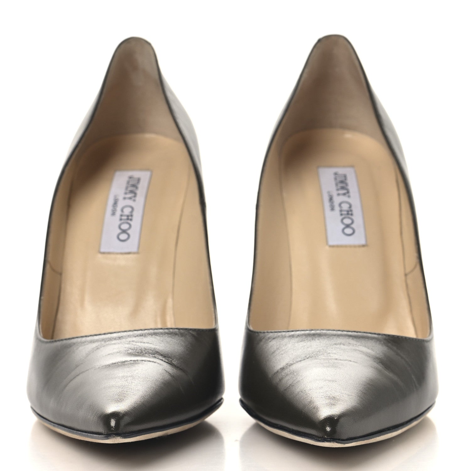 Jimmy Choo Kid Abel 100 Pumps 39.5 Light Smoke 3 of 10