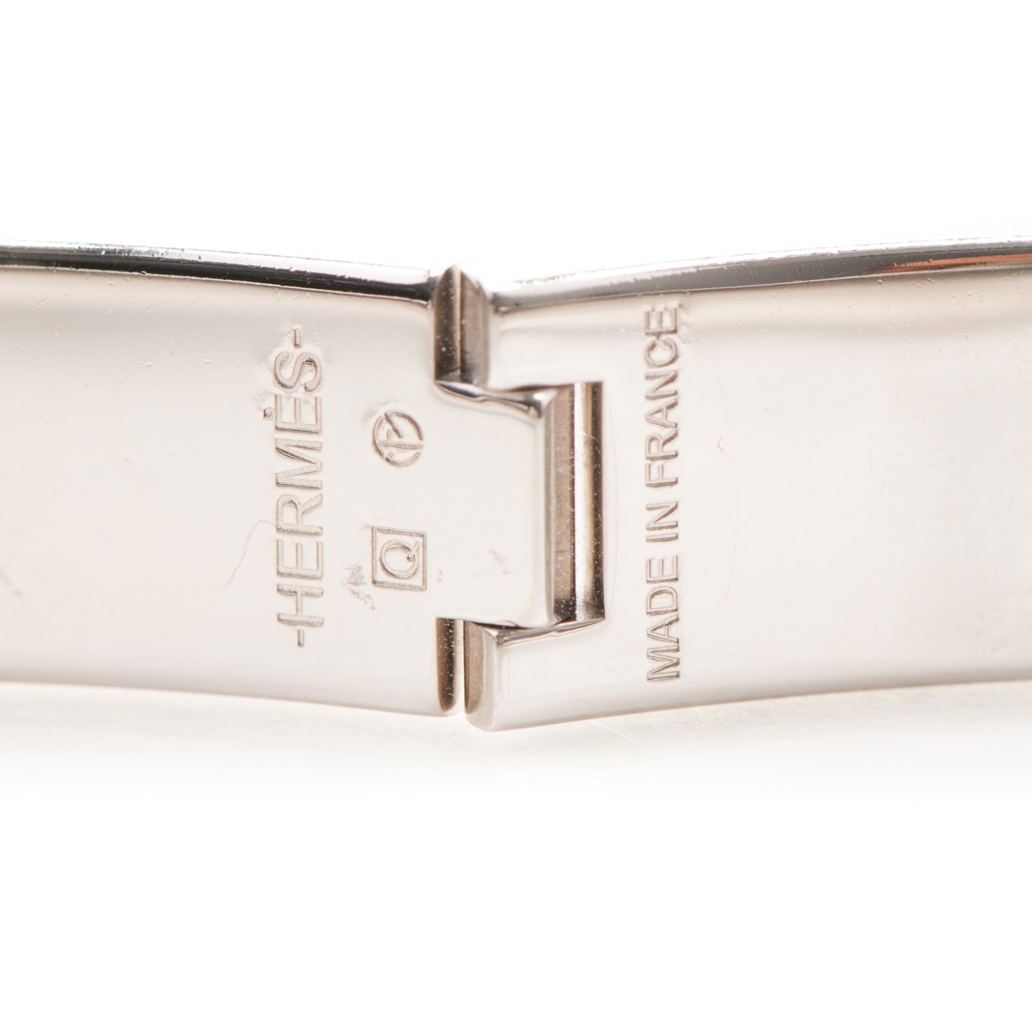 Enamel Narrow Clic Clac H Bracelet PM White