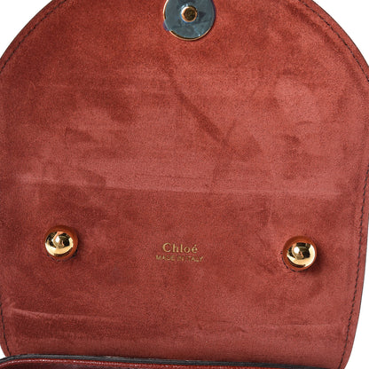 Chloe Calfskin Lizard Embossed Small Aby Lock Sepia Brown 13 of 13