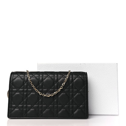 Christian Dior Lambskin Cannage Lady Dior Pouch Black 11 of 11