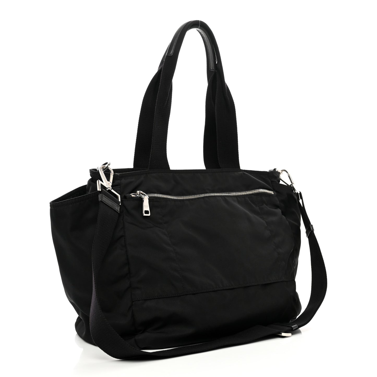 Tessuto Nylon Vela Diaper Bag Black