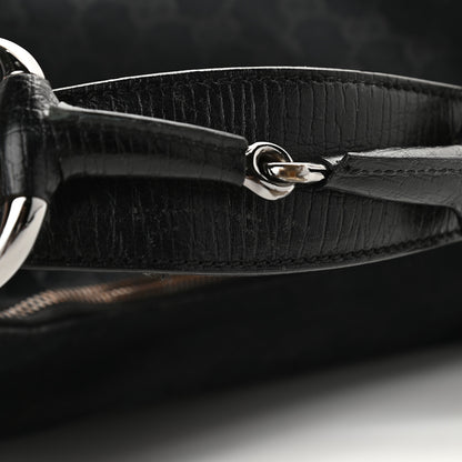 Gucci Monogram Medium Horsebit Chain Hobo Black 13 of 13