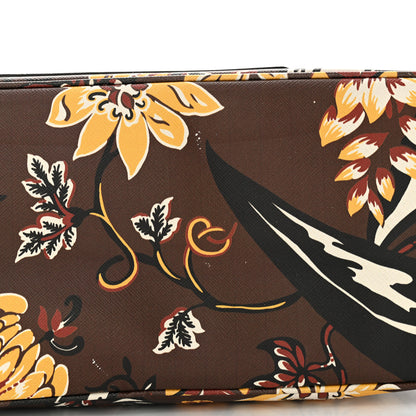 Prada Saffiano Print Top Handle Brown Multicolor 14 of 16