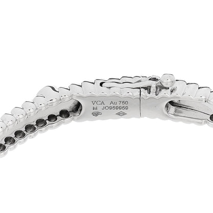 Van Cleef & Arpels 18K White Gold Diamond Perlee Sweet Clovers Bracelet M 3 of 4