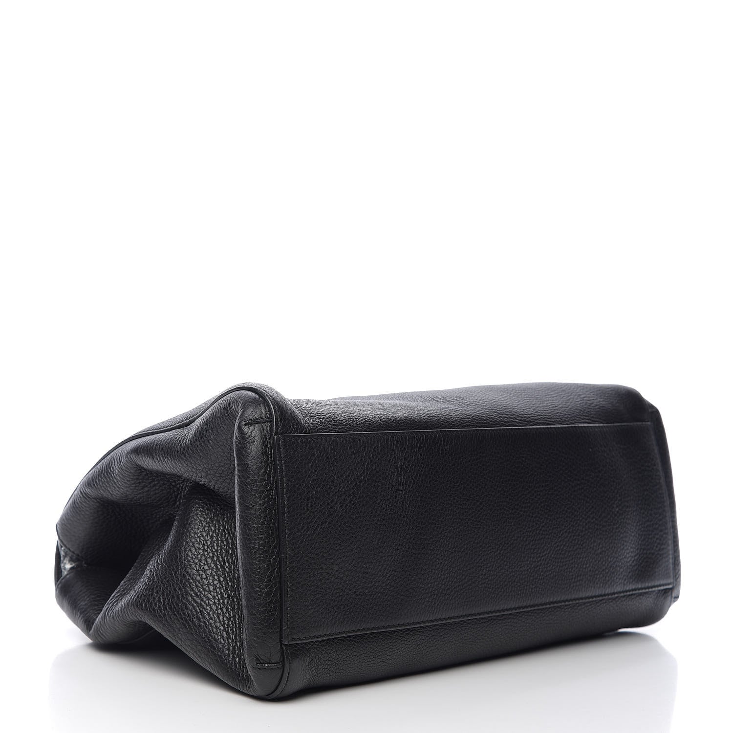 Gucci Pebbled Calfskin Lady Tassel Top Handle Bag Black 3 of 9