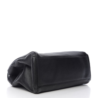 Gucci Pebbled Calfskin Lady Tassel Top Handle Bag Black 3 of 9