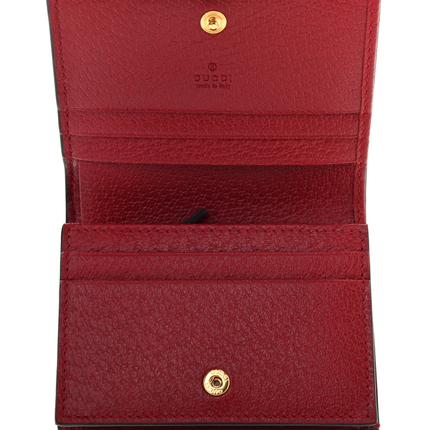 Gucci GG Supreme Monogram Flora Web Ophidia Card Case Red 5 of 7