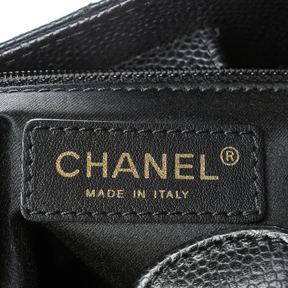 Chanel Caviar Quilted Petit Shopping Tote PST Black 6 of 8
