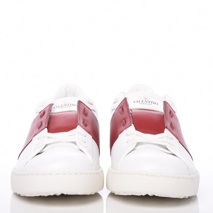 Valentino Garavani Calfskin Mens Rockstud Open Sneakers 41 White Rosso Valentino 2 of 9
