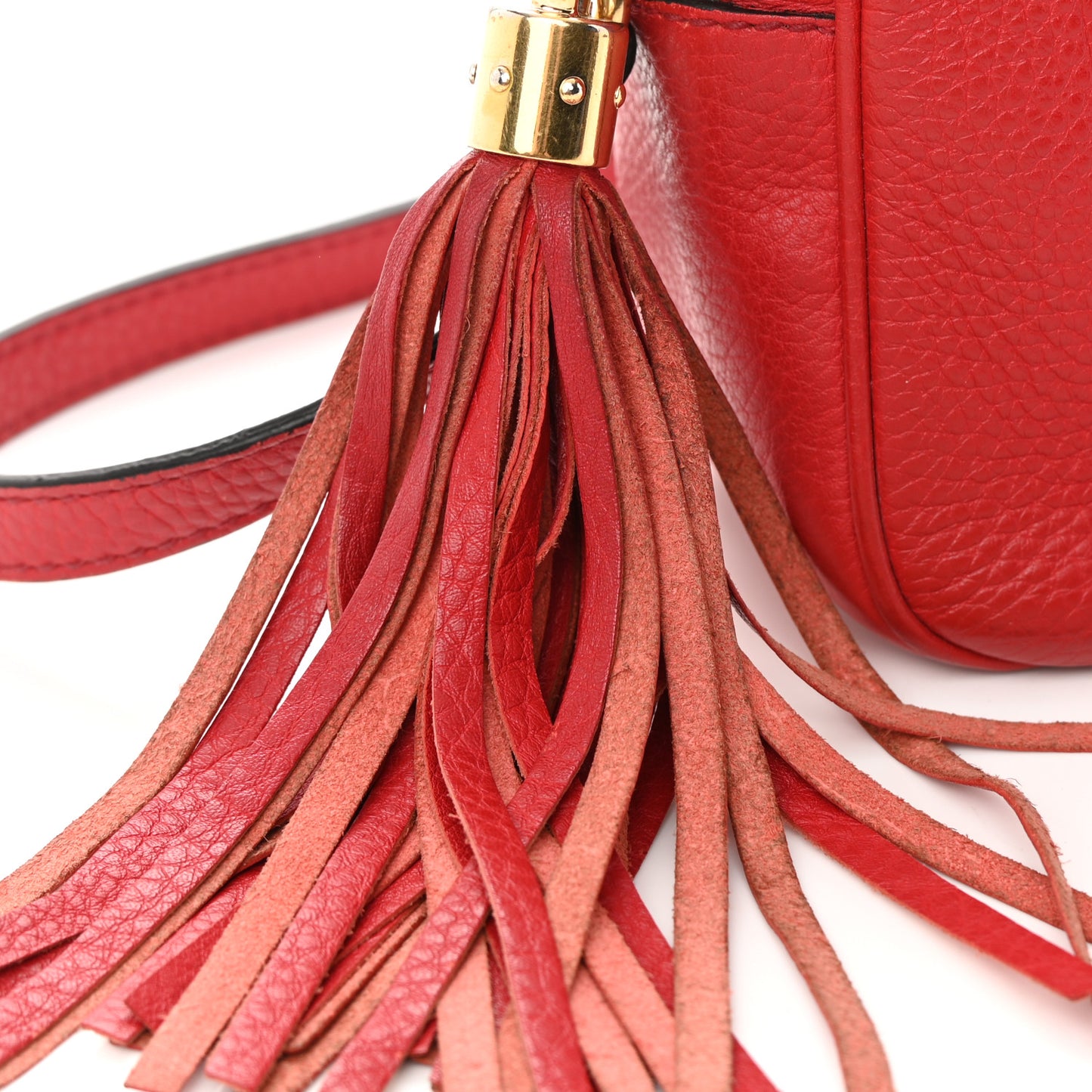 Pebbled Calfskin Small Soho Disco Bag Tabasco Red