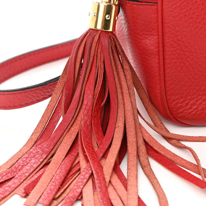 Gucci Pebbled Calfskin Small Soho Disco Bag Tabasco Red 16 of 17